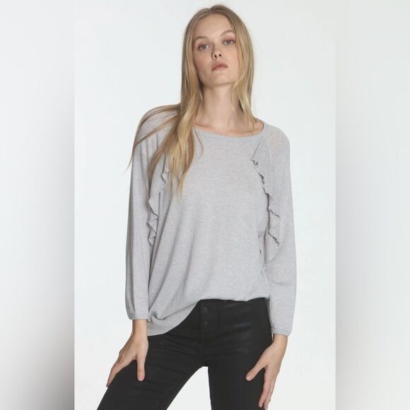 NEW LABEL+THREAD Frida Raglan Scoop - Fog NWOT - Picture 1 of 12